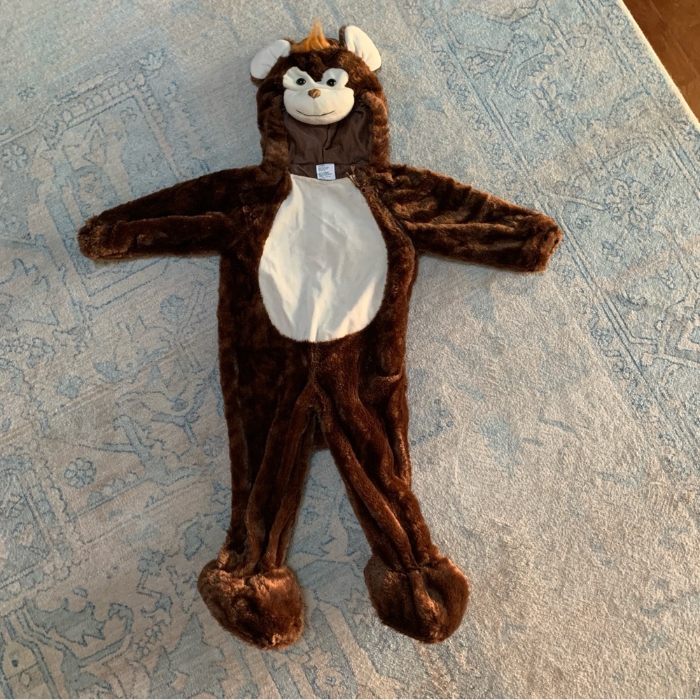 Brown and White Kids Monkey Costume